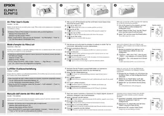 EPSON爱普生EMP-6010_6110 空气过滤器使用说明书